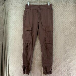 Pacsun Jogger Cargo Pants Mens Small Brown Pull On Tapered Leg Street Wear